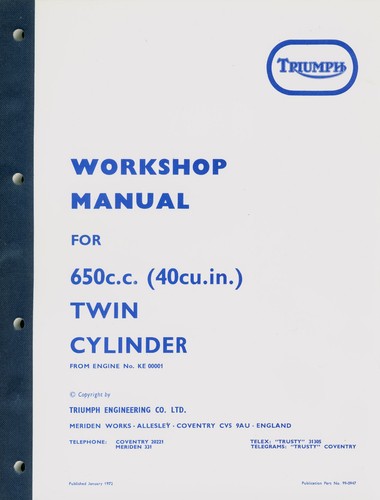 Triumph 650 werkstatt - triumph,