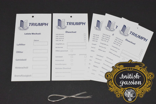 Triumph ölserviceetiketten - triumph,