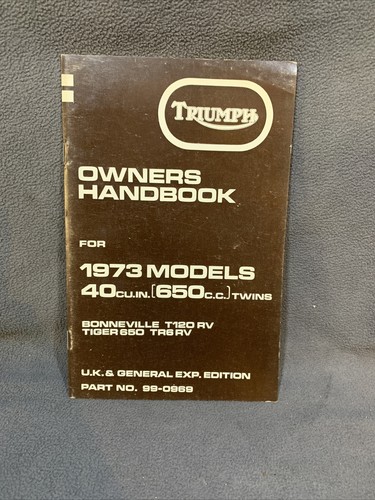 Triumph owners handbook 650cc - owners,
